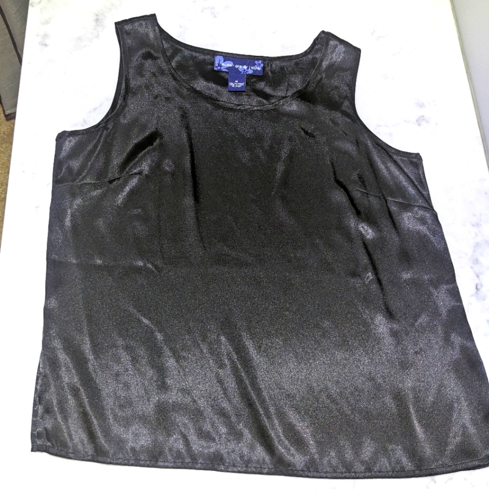 Susan Graver Sleeveless Blouse / Black Tank